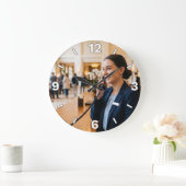Hotel Front Desk Receptionist Phone Office Decor ラージ壁時計 (ホーム)