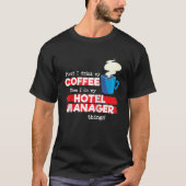 Hotel Manager & Coffee Appreciation Saying Raglan Tシャツ (正面)