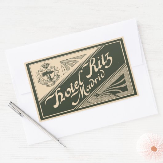Hotel Ritz (Madrid - Spain) 長方形シール (封筒)