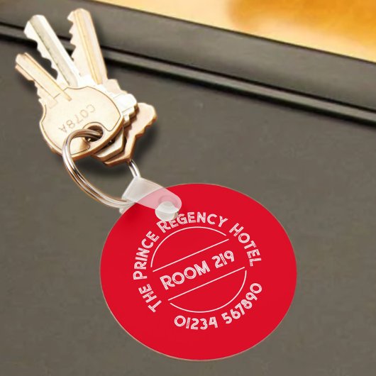 Hotel Room Keyring with Room Number キーホルダー