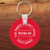 Hotel Room Keyring with Room Number キーホルダー (正面)