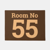Hotel Room Number in はっきりした on a Doormat ドアマット (正面)