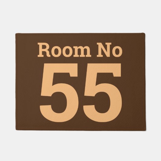 Hotel Room Number in はっきりした on a Doormat ドアマット (正面)