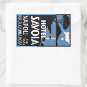 Hotel Savoia (Napoli - Italy) Vector format 長方形シール (バッグ)