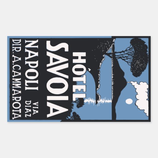 Hotel Savoia (Napoli - Italy) Vector format 長方形シール (正面)