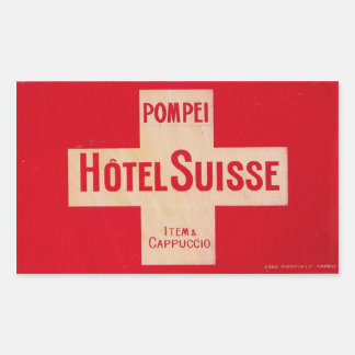 Hôtel Suisse (Pompeï) 長方形シール