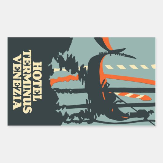 Hotel Terminus (Venezia - italy) Vector format 長方形シール (正面)