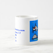 hotelinromeのロゴ、info@hotelinrome.comviaのmargh… コーヒーマグカップ (中央)