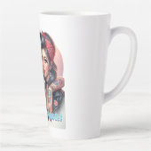 Hotflashクロニクル – Sip，笑い，リピートラテカップ カフェラテマグ (右)