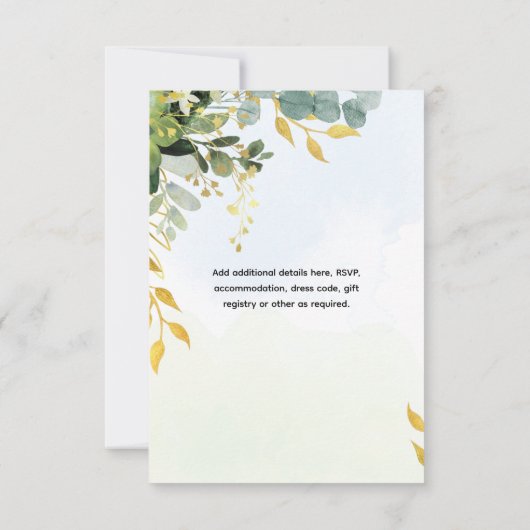 HOTO詳細QR Rsvpギフトレジストリアコモデーション 出欠カード (裏面)