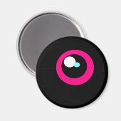 HotPinkモンスター冷蔵庫アイマグネット#1 マグネット (正面/裏面)