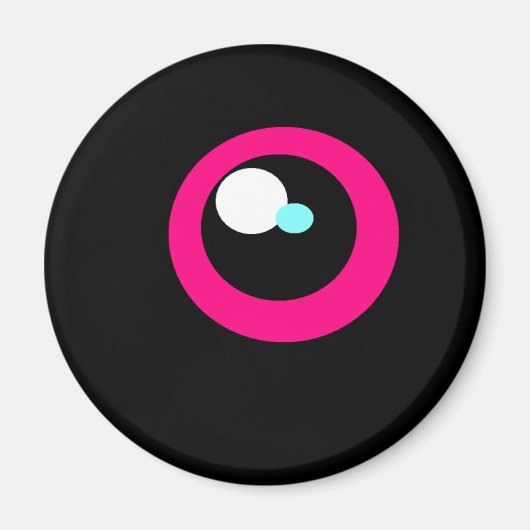 HotPinkモンスター冷蔵庫アイマグネット#1 マグネット (正面)