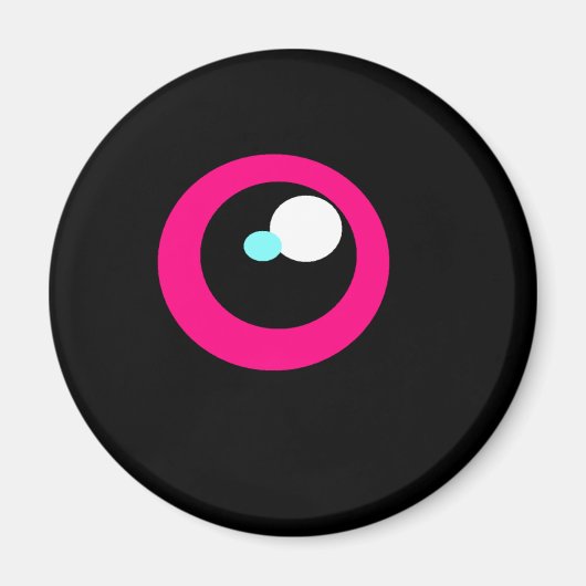 HotPinkモンスター冷蔵庫アイマグネット#2 マグネット (正面)