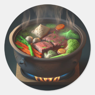 HotPotスープ画像プレート ラウンドシール