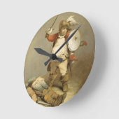 Hotspurの体とファルスタッフ， c.1786 (油オン) ラウンド壁時計 (傾斜)