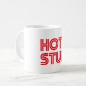 hotstuffのクラシックで白いマグ コーヒーマグカップ (正面左)