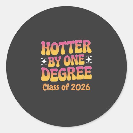Hotter By One Degree 卒業 2026  ラウンドシール (正面)