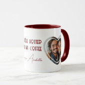 Hotter than my coffee I heart custom Photo Red マグカップ (正面右)