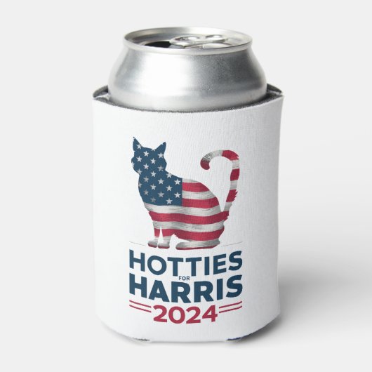 Hotties For Harris 2024キャットレディースカマラハリス 缶クーラー (缶正面)