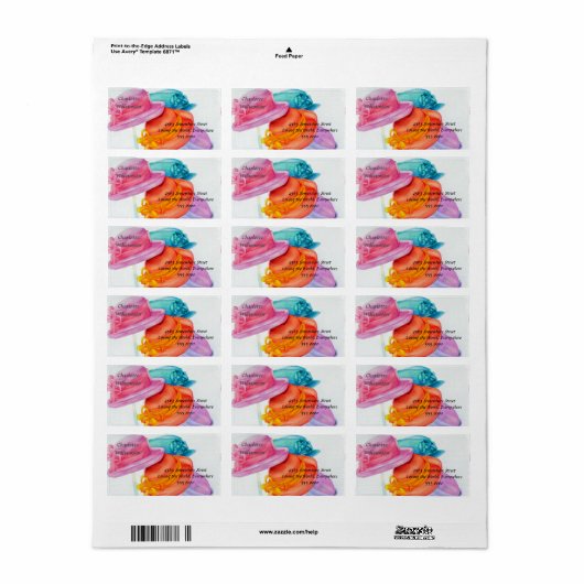 HOTTY HATSアドレス ラベル (フルシート)