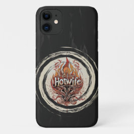 Hotwife Tシャツレトロ調色コズミックの火の渦 iPhone 11 ケース