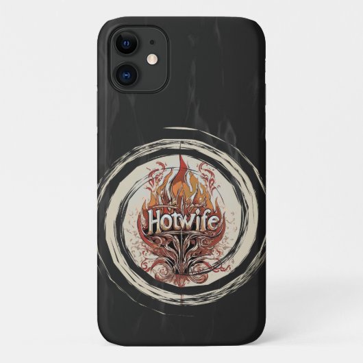 Hotwife Tシャツレトロ調色コズミックの火の渦 Case-Mate iPhoneケース (裏面)