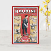 Houdiniの~のヴィンテージの手錠の脱獄の名人 カード (黄色い花)