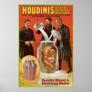 Houdiniの~の奇術師のヴィンテージの脱獄の名人 ポスター