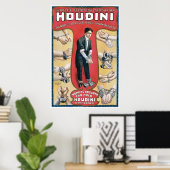 Houdini ~ヴィンテージ手錠エスケープアーティスト ポスター (ホームオフィス)
