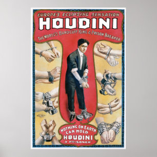 Houdini ~ヴィンテージ手錠エスケープアーティスト ポスター