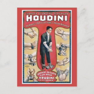 Houdini ~ヴィンテージ手錠エスケープアーティスト ポストカード