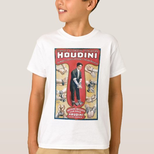 Houdini ～ヴィンテージ手錠エスケープアーティスト tシャツ (正面)