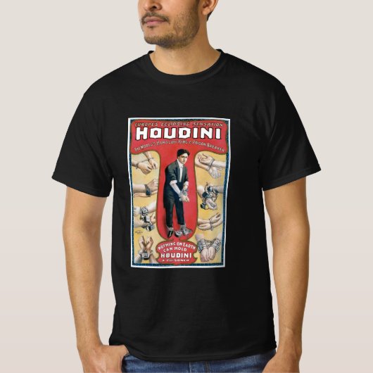 Houdini ～ヴィンテージ手錠エスケープアーティスト tシャツ (正面)