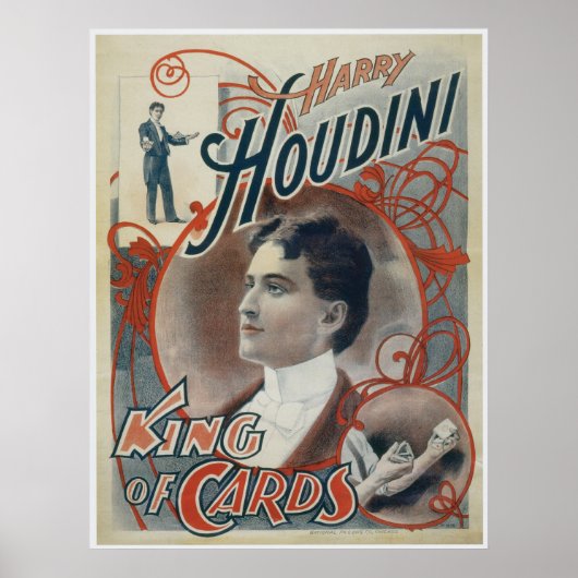 Houdini ~ヴィンテージ魔術師キング・オブ・カード ポスター (正面)