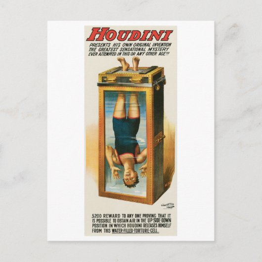 Houdini ~幻想的なヴィンテージ魔法/エスケープアート ポストカード (正面)