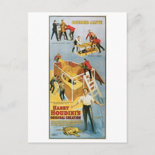Houdini ~生き埋めヴィンテージ脱出アーティスト ポストカード (正面)