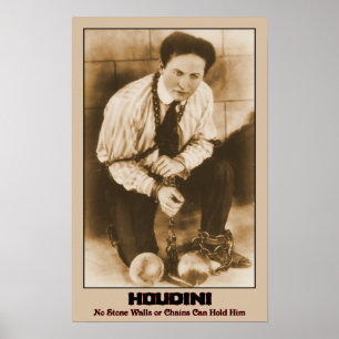 HOUDINI -石塀か鎖は彼を握ることができません ポスター