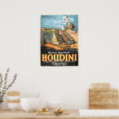 Houdini Egypt Sphinx Buried Alive Classic Magic ポスター (キッチン)
