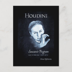 Houdini Souvenir Program 1926-27ツアー ポストカード