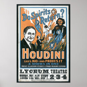 Houdini SPiritsリターン魔法ショーポスター ポスター