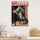 Houdini, The Mastering Mystery vintage poster 1919 ポスター (キッチン)