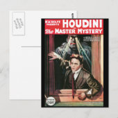 Houdini, The Mastering Mystery vintage poster 1919 ポストカード (正面/裏面)