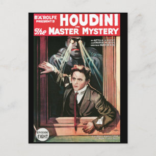 Houdini, The Mastering Mystery vintage poster 1919 ポストカード