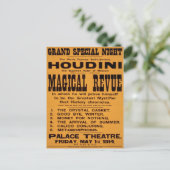 Houdini's Magical Revue, 1914 ポストカード (スタンド正面)