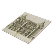 Houghtonホール: ホールおよびサロンの横断面 タイル (側面)