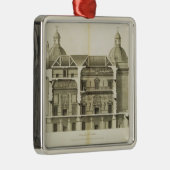 Houghtonホール: ホールおよびサロンの横断面 メタルオーナメント (右)