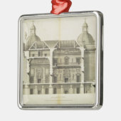 Houghtonホール: ホールおよびサロンの横断面 メタルオーナメント (左)