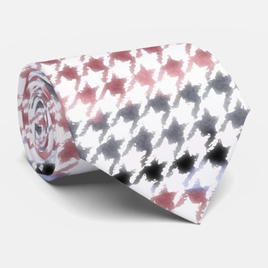 Houndstooth Abstract Watercolour ネクタイ (ロール)