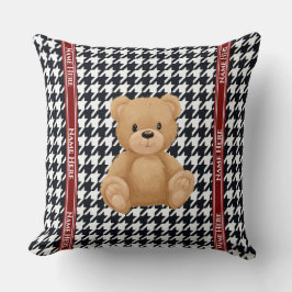 Houndstooth Bear Home, クッション