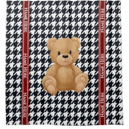 Houndstooth Bear Home, シャワーカーテン